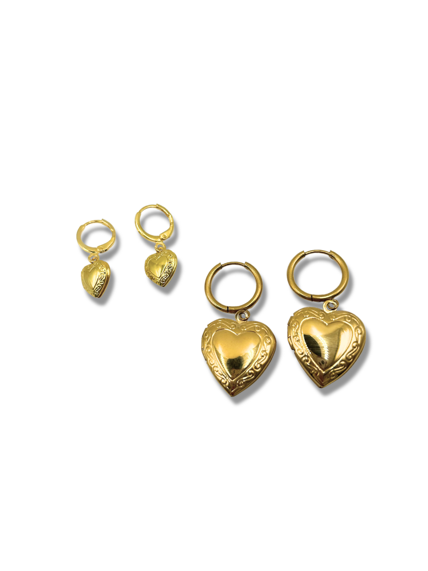 'Valentina' Heart Locket Earrings