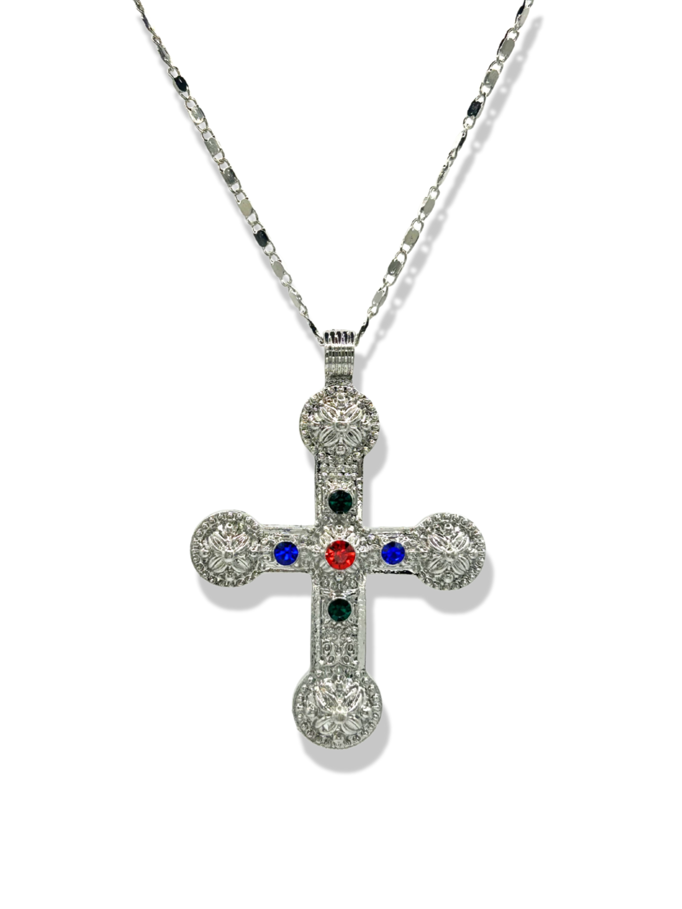 'Ciara' Large Ornate Cross Necklace