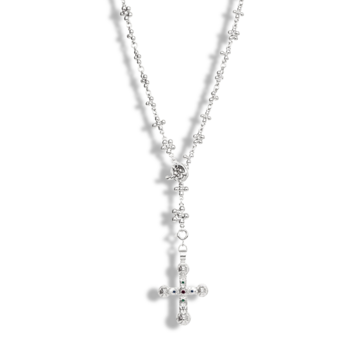'Amber' Ornate Cross Layering Chain