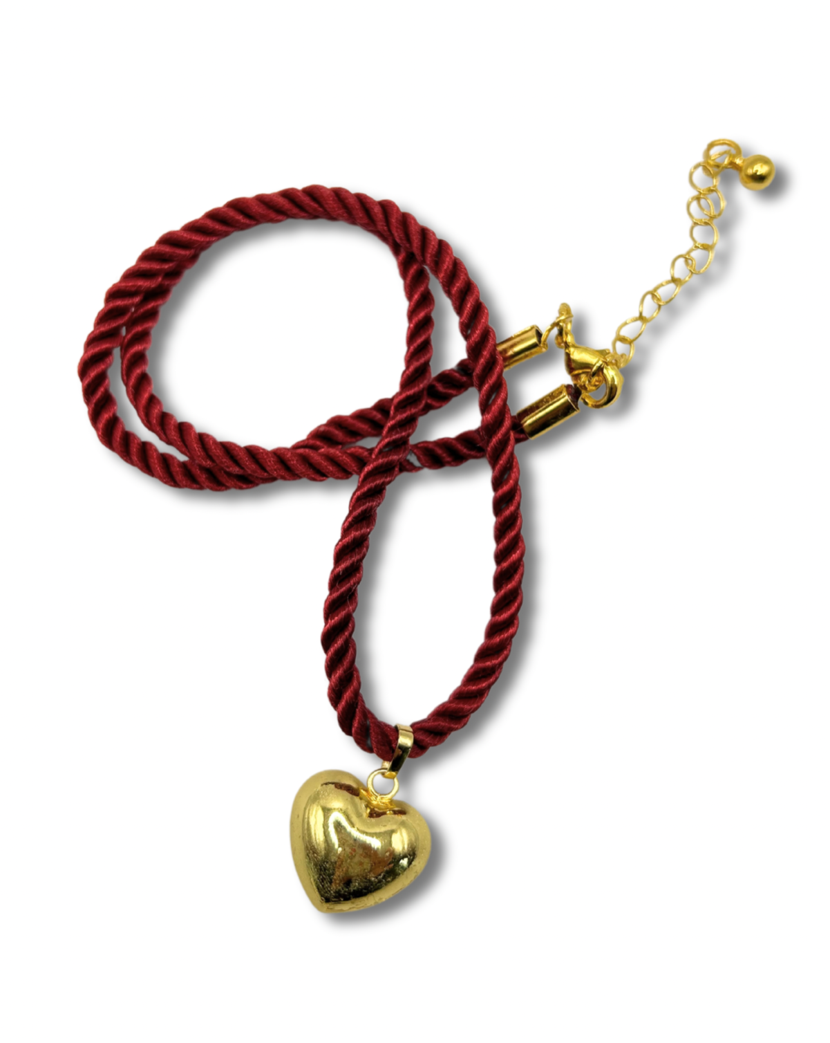 'Mimi' Red Rope Heart Choker