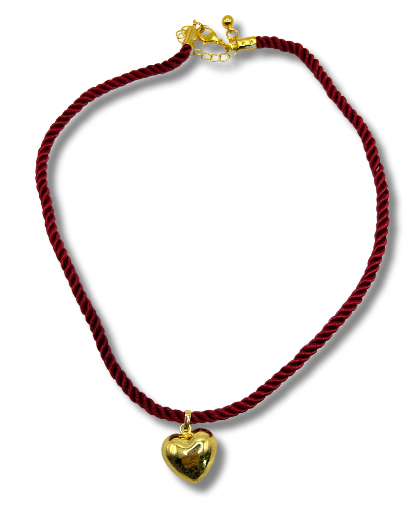 'Mimi' Red Rope Heart Choker