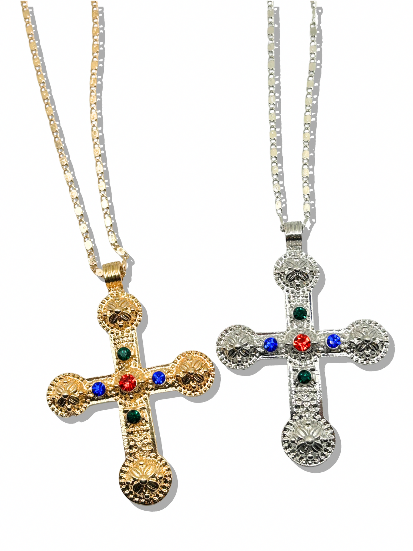 'Ciara' Large Ornate Cross Necklace
