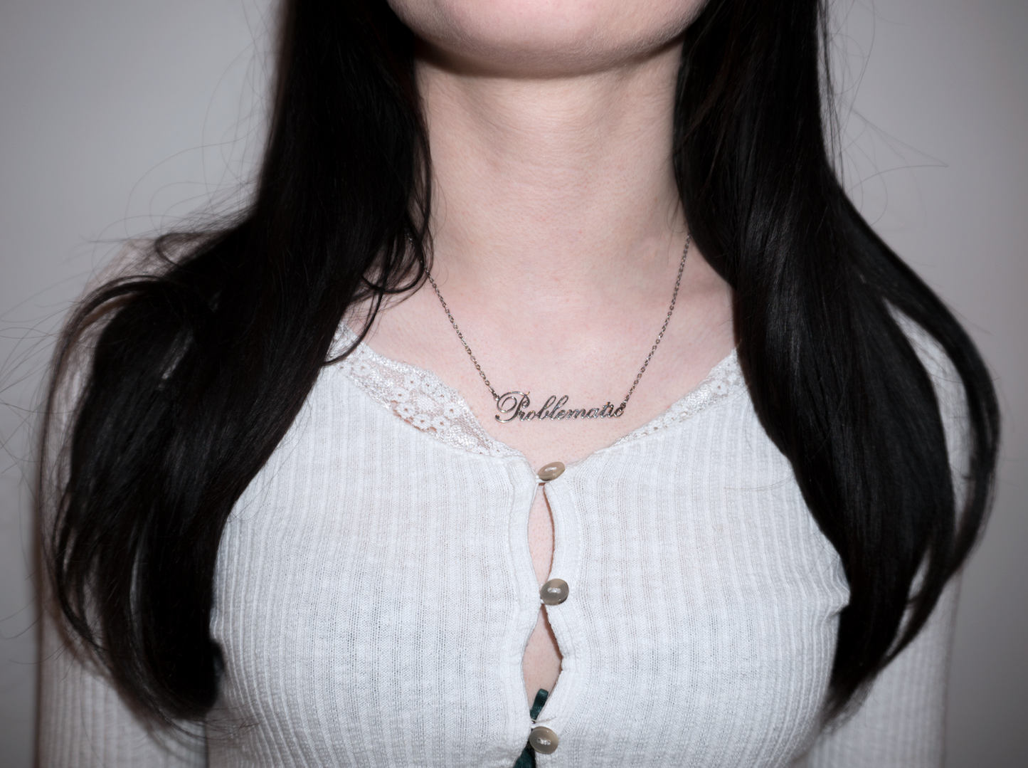 'Problematic' Nameplate Necklace