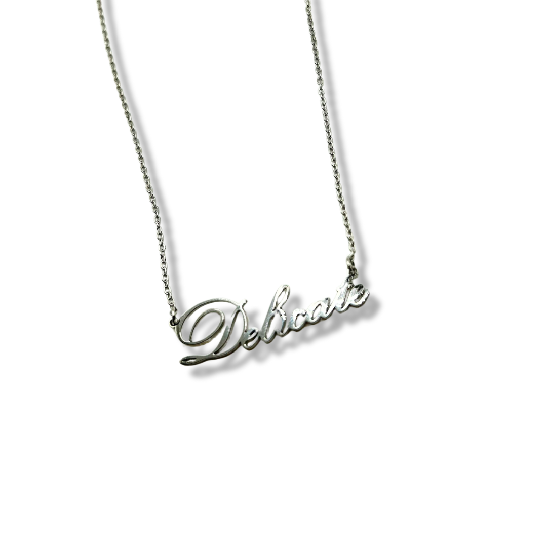 'Delicate' Nameplate Necklace