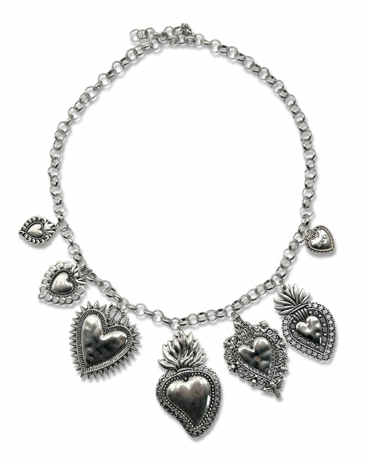 'Sacred Heart' Chunky Charm Necklace