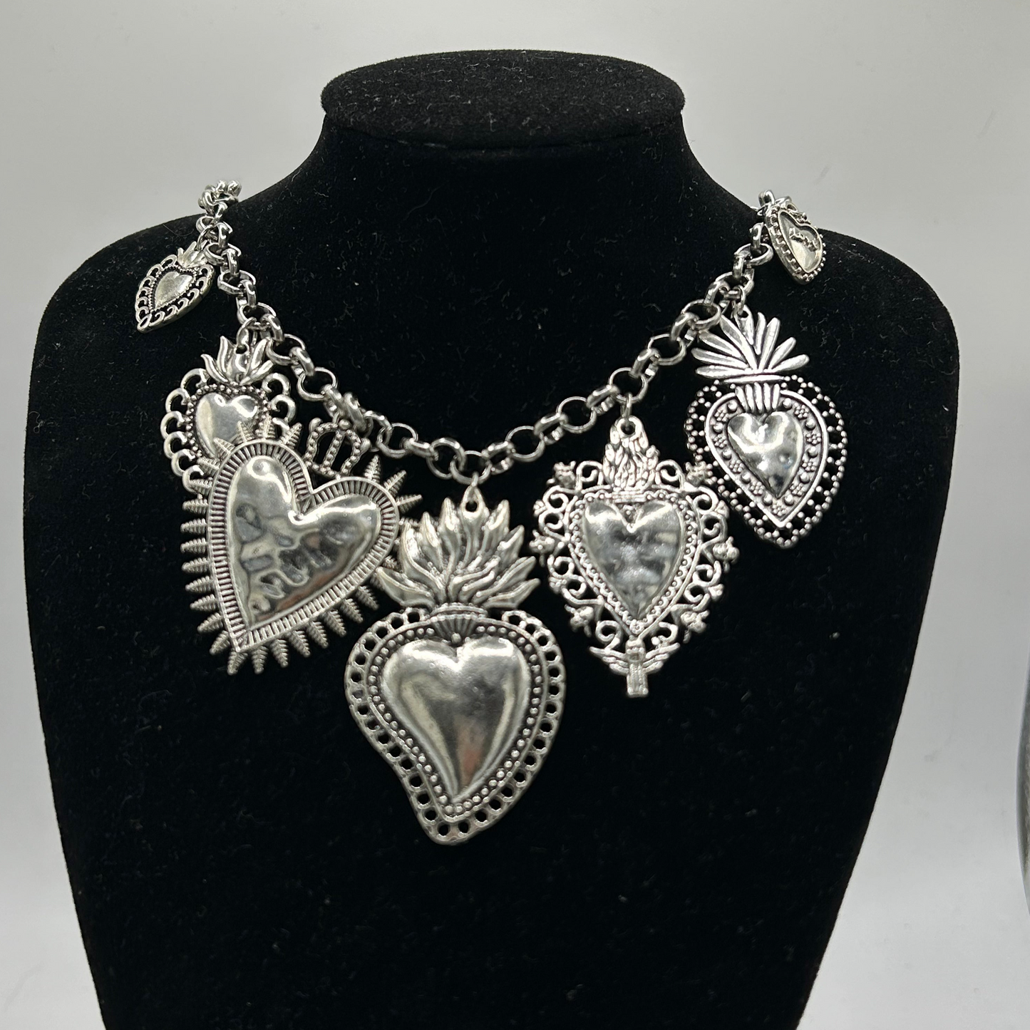 'Sacred Heart' Chunky Charm Necklace